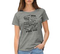 GR8Shop Fuck You Tony and Ezekiel Meme T-Shirt Femme Gris Size M