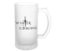 GR8Shop Game Of Thrones Winter Is Coming Bière transparente Tasse Stein 0.5L