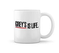 GR8Shop Grey's Is Life Greys Anatomy Fun Logo Fan Merchandise Tasse blanche Café Mug