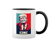GR8Shop Iconic Donald Trump 2024 President Blanc tasse de café avec jante noire et poignée Mug