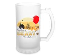 GR8Shop It Horror Movie Welcome To Derry Stephen King Inspired Bière transparente Tasse Stein 0.5L