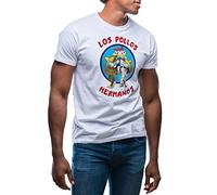 GR8Shop Los Pollos Restaurant Hermanos Bad Breaking T-Shirt Blanc pour Les Hommes Size L