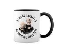 GR8Shop Oldtimers Star Puppets Statler And Waldorf Classic Lovers New Trend Fun Lustig Blanc tasse de café avec jante noire et poignée Mug