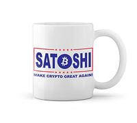 GR8Shop Satoshi Nakamoto Bitcoin Make Crypto Again Tasse blanche Café Mug