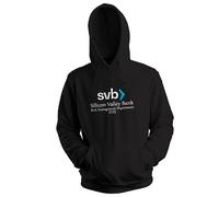 GR8Shop SVB Silicon Valley Bank Risk Management Sweat A Capucha Noir Unisex Size XL