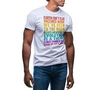GR8Shop The Earth Isn't Flat Stand Up for Science T-Shirt Blanc pour Les Hommes Size XXL