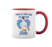 GR8Shop This Is The Ass Of Killer Bella Twilight Fun Lustige Trend Blanc tasse à café avec Red Rim et poignée Mug