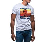 GR8Shop Vintage I Can't Breathe George Floyd T-Shirt Blanc pour Les Hommes Size M