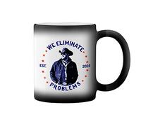GR8Shop We Eliminate Problems Dutton Ranch Cowboy Magie noire tasse à café Mug