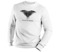 GR8Shop Winter is Coming Got Sweat Blanc Unisex Size M