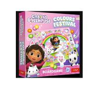 Trefl - Colours Festival, Gabby's Dollhouse - Jeu de société à mémoriser en famille, Pions avec héros de conte de fées pour chats Gabi, jeu familial pour enfants à partir de 4 ans