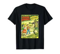 Graaains Plant Vegan Zombies - Art de Bande dessinée Terreur T-Shirt