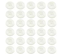 Graargpro 50PCS Boutons de Rechange Ronds à 4 Trous, 11mm Boutons en Nacre Naturelle pour la Couture de Manteaux, Vestes, Jupes et Autres travaux manuels en Tissu, Blancs