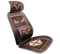 Graargpro Coussin d'appui-tête massant et Respirant, Coussin de siège Auto d'été en Perles de Bois avec Maille rafraîchissante pour Camion, Café