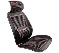 Graargpro Coussin d'appui-tête massant et Respirant, Coussin de siège Auto d'été en Perles de Bois avec Maille rafraîchissante pour Camion, Rouge