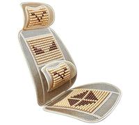 Graargpro Coussin d'appui-tête massant et Respirant, Coussin de siège Auto d'été en Perles de Bois avec Maille rafraîchissante pour Camion, Beige