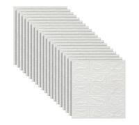 Graargpro Lot de 20 papiers peints adhésifs imperméables imitation brique 3D, blanc, pour cuisine, salon, chambre ou bureau