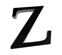 Graargpro Stickers muraux alphabet en acrylique auto-adhésifs, 15cm Lettres autocollantes effet miroir 3D pour décoration intérieure et festive, noires, Z