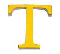 Graargpro Stickers muraux alphabet en acrylique auto-adhésifs, 15cm Lettres autocollantes effet miroir 3D pour décoration de fête ou maison, or profond, T