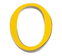 Graargpro Stickers muraux alphabet en acrylique auto-adhésifs, 15cm Lettres autocollantes effet miroir 3D pour décoration de fête ou maison, or profond, O