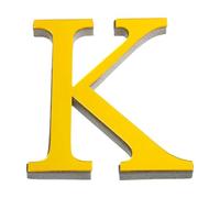 Graargpro Stickers muraux alphabet en acrylique auto-adhésifs, 20cm Lettres autocollantes effet miroir 3D pour décoration de fête ou maison, or profond, K