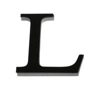 Graargpro Stickers muraux alphabet en acrylique auto-adhésifs, 20cm Lettres autocollantes effet miroir 3D pour décoration intérieure et festive, noires, L