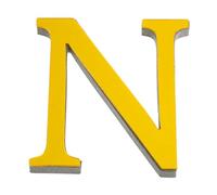 Graargpro Stickers muraux alphabet en acrylique auto-adhésifs, 20cm Lettres autocollantes effet miroir 3D pour décoration de fête ou maison, or profond, N