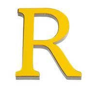 Graargpro Stickers muraux alphabet en acrylique auto-adhésifs, 25cm Lettres autocollantes effet miroir 3D pour décoration de fête ou maison, or profond, R