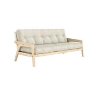Grab Canapé-lit en pin laqué transparent/640 craie douce