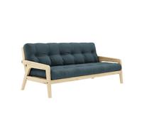 Grab Canapé-lit en pin laqué transparent/757 bleu pétrole