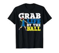 Grab Life by The Ball Dodgeball Canard Dip Dive Dodgeball T-Shirt Graphique avec Valeur