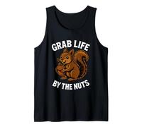 Grab Life By The Nuts Funny Squirrel Débardeur