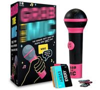 Grab That Mic Party Game 2025 - Jeu de fête - Drop The Mic Game - Jeu de karaoké familial avec 125 cartes chansons, Fun Hilarious Games Night - Pour 2 à 10 joueurs et amateurs de musique