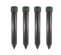 Grabacz 4X Répulsif à Ultrasons pour Taupes, Rongeurs et Serpents - Dispositif Anti-Nuisibles Ultrasonique, Alimenté par Piles (3 Piles D), Fréquence 400 Hz, Protège jusqu'à 600 m² (4)