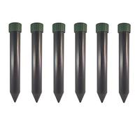 Grabacz 6X Répulsif à Ultrasons pour Taupes, Rongeurs et Serpents - Dispositif Anti-Nuisibles Ultrasonique, Alimenté par Piles (3 Piles D), Fréquence 400 Hz, Protège jusqu'à 600 m² (6)