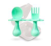 Grabease Cuillères pour bébé Cuillères pour tout-petits Argenterie pour bébé Ustensiles pour tout-petits, sans BPA et sans phtalates pour bébé et tout-petit, 1 lot, Menthe