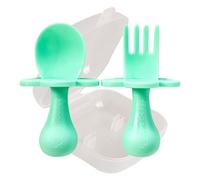 Grabease Cuillères pour bébé Cuillères pour tout-petits Argenterie pour bébé Ustensiles pour tout-petits, sans BPA et sans phtalates pour bébé et tout-petit, 1 lot, Menthe