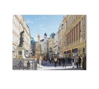 Graben à Vienne, Avenue somptueuse avec Colonne de la peste et Fontaine Joséphine，1000 Pièces Adultes Puzzles Haute Difficulté Cadeau d'apprentissage Créatif（38x26cm）-Z21