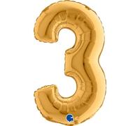 Grabo 14023G-P Numéro 3 Midiloon Mini lot de 35 cm Couleur dorée Taille unique