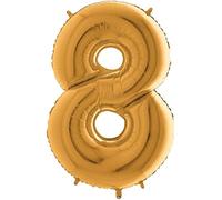 Grabo 14028G-P Numéro 8 Midiloon Mini lot de 35 cm Couleur dorée Taille unique