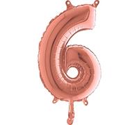 Grabo 142306RG-P Numéro 6 Midiloon Mini Pack de 35,6 cm Couleur or rose Taille unique