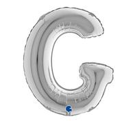 Grabo 14269S-P Mini ballon avec lettre G Midiloon Longueur 35,6 cm Argenté Taille unique