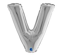 Grabo 14419S-P Midiloon Mini ballon Lettre V Longueur 35,6 cm Argenté Taille unique