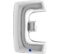 Grabo 249S-P Ballon lettre E Superloon, lot unique, longueur 101,6 cm, couleur, argent, taille unique