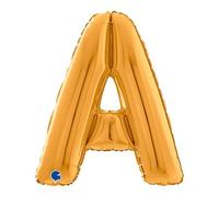Grabo 26202G-P Ballon Lettre A Longueur 66 cm Doré Taille unique