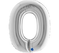 Grabo 349S-P Ballon lettre O Superloon 101 cm, couleur argent, taille unique