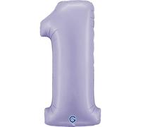 GRABO - BALLON ALUMINIUM CHIFFRE 1 102CM LILAS
