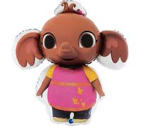 Grabo Ballon d'anniversaire Sula di Bing. Ballon de fête pour enfants en forme de Sula, en aluminium avec paille pour gonfler. Ballons colorés Made in Italy 66 x 72 cm