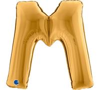 Grabo Ballon Superloon Lettre M 322G-P - Longueur : 101,6 cm - Couleur : doré - Taille unique
