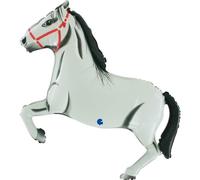 GRABO Betallic F15774 - ballon en aluminium 36 "pouce - cheval, blanc